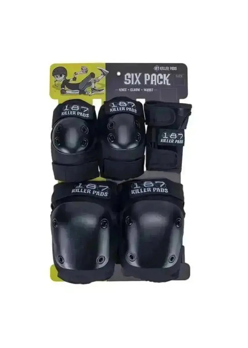 187 SIX PACK ADULT SKATEBOARD PROTECTIVE PADS 187