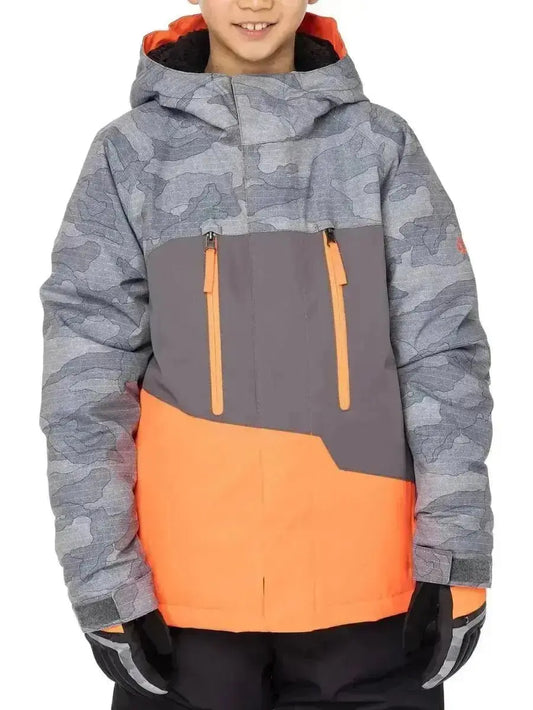 686 Boys Geo Insulated Jacket - Charcoal 686