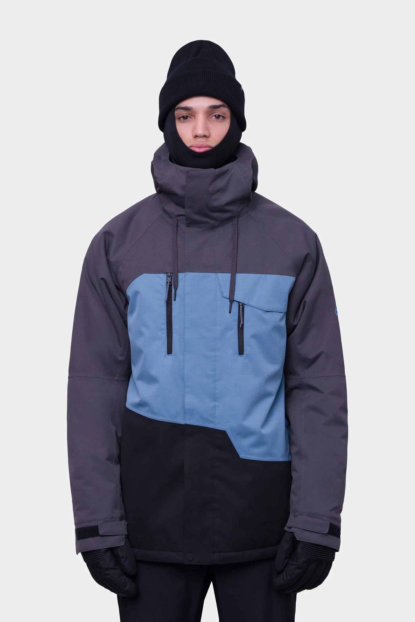 686 Men's Geo Insulated Jacket - Char/Blu/Blk 686