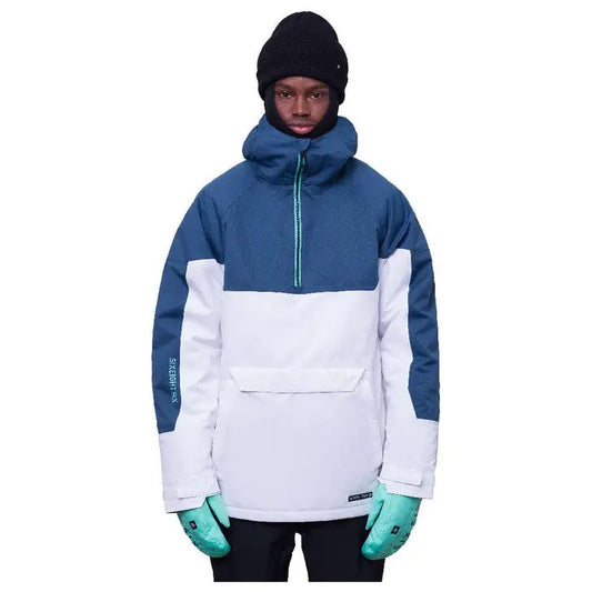 686 Renewal Insulated Anorak Jacket - White orion Blue 2024 686