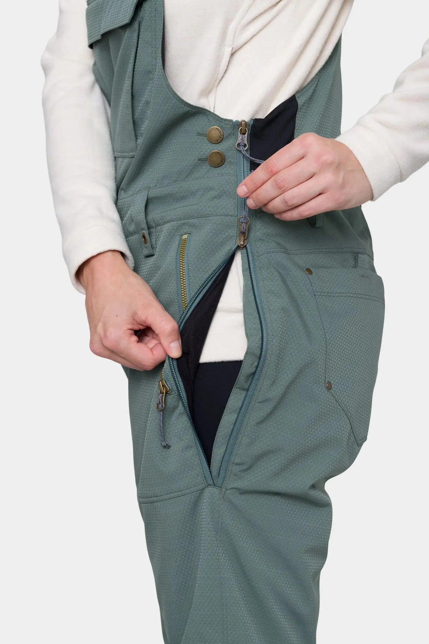 686 Wms Black Magic Insulated Bib Snow Pants - Cypress Green 686