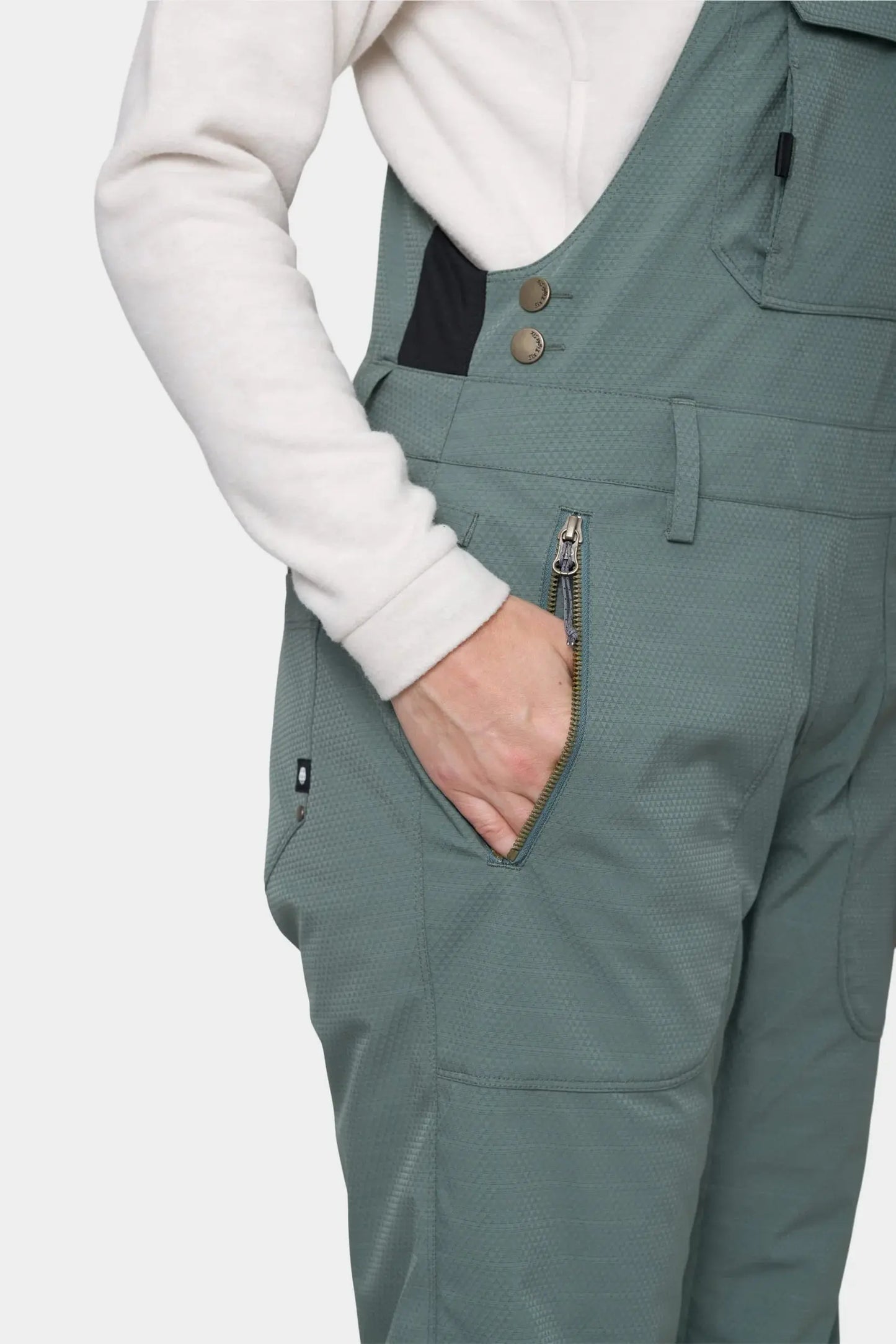 686 Wms Black Magic Insulated Bib Snow Pants - Cypress Green 686