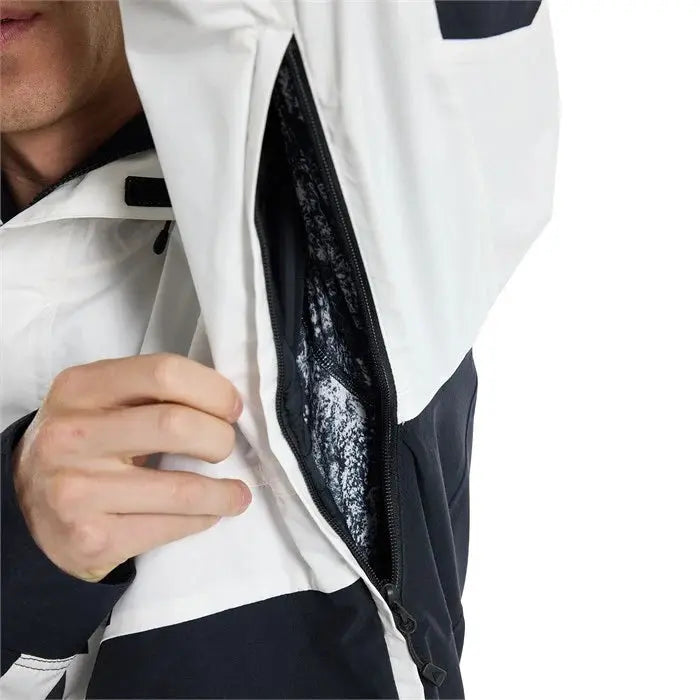 Burton Frostner Anorak Jacket - White/Black BURTON