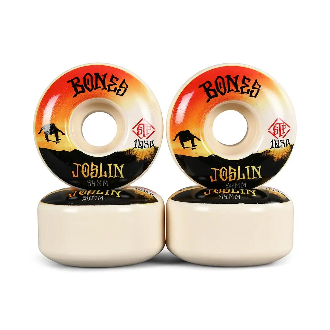 Bones STF Joslin Sunset V1 54mm Wheels - White BONES