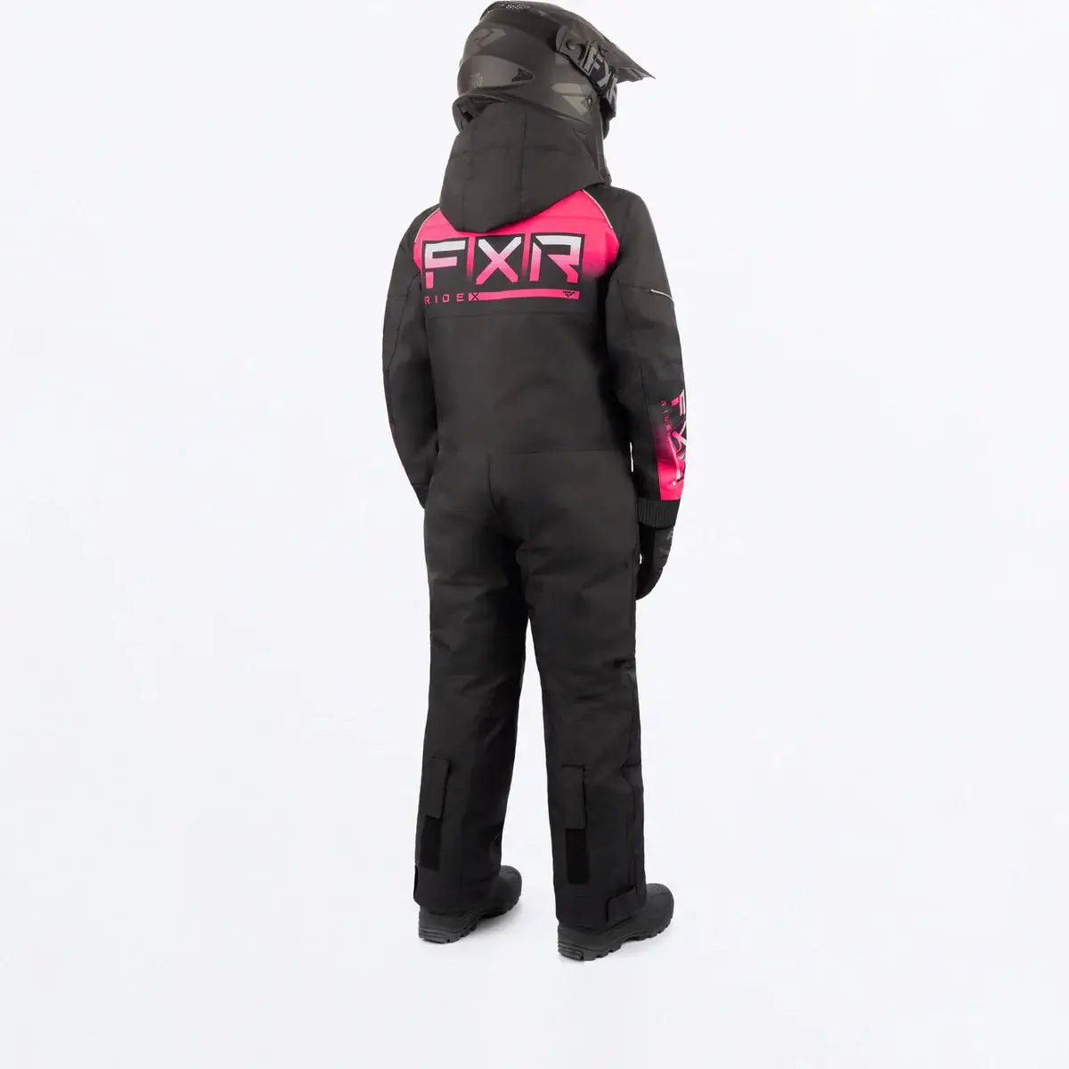 FXR Child Recruit Monosuit -Blk/Fuchsia FXR