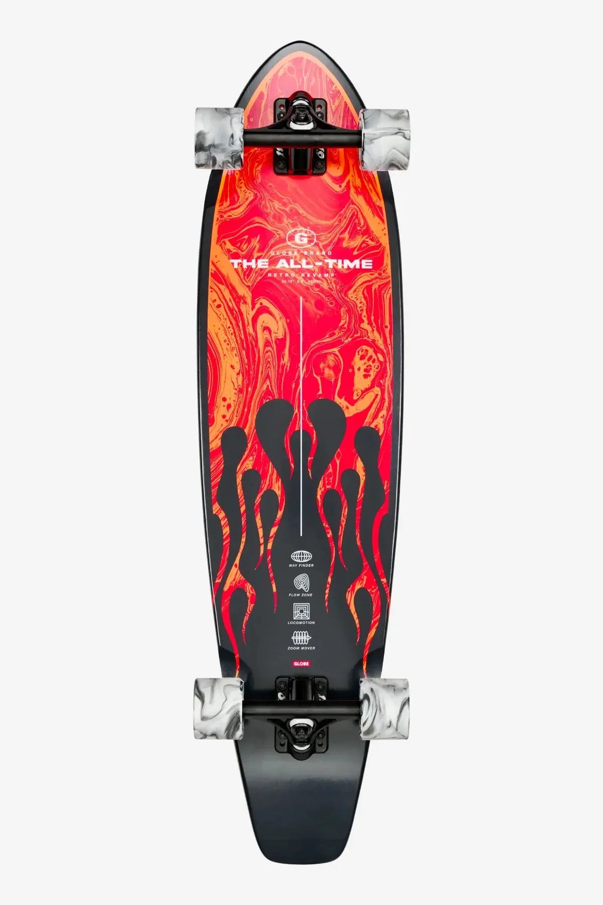 Globe The All-Time 35 Inch Red Flames Longboard GLOBE
