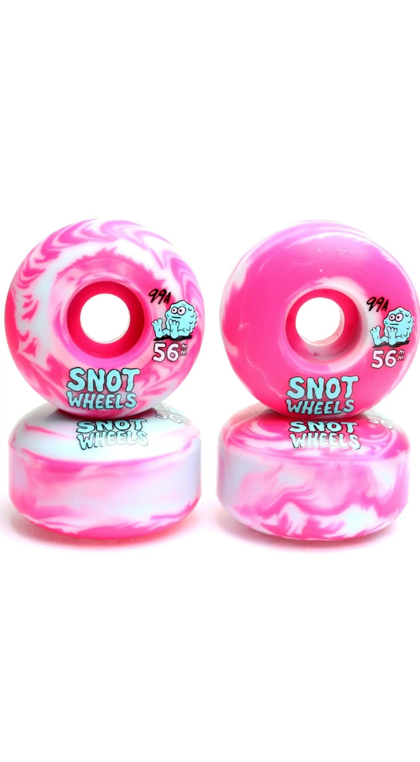 Snot Team Swirl 56mm 99A Wheels - Pink/Grey Snot