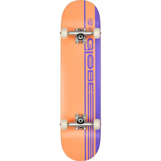 Globe G0 Strype Hard 7.75 Skateboard - Orange/Lavender GLOBE