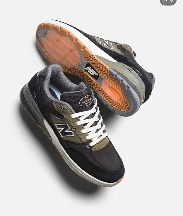 New Balance Numeric Andrew Reynolds 933 Shoes - Black/Green New Balance