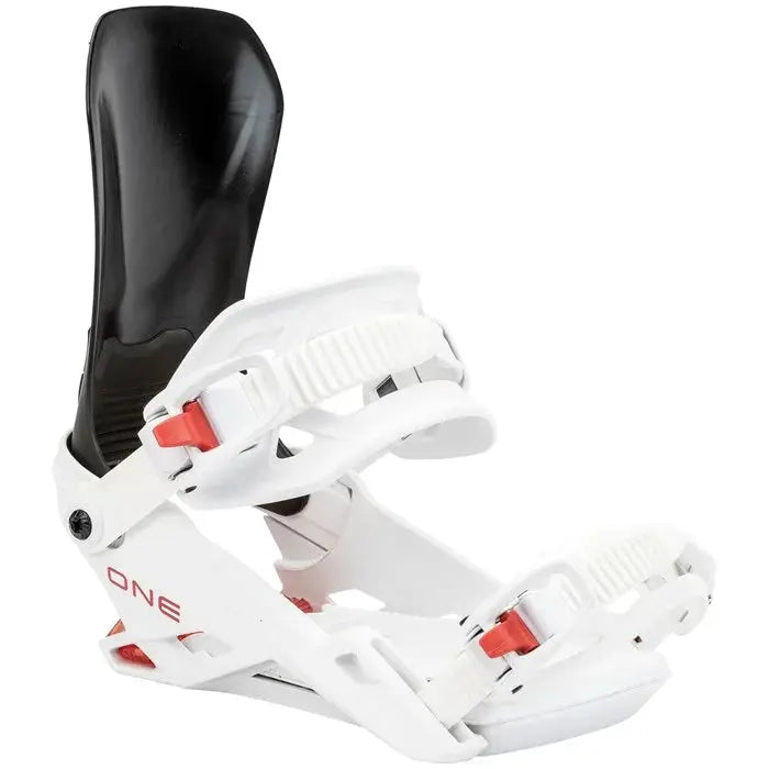 Nitro One Snowboard Bindings - Black/White/Red NITRO