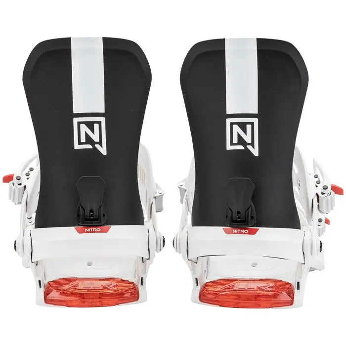 Nitro One Snowboard Bindings - Black/White/Red NITRO