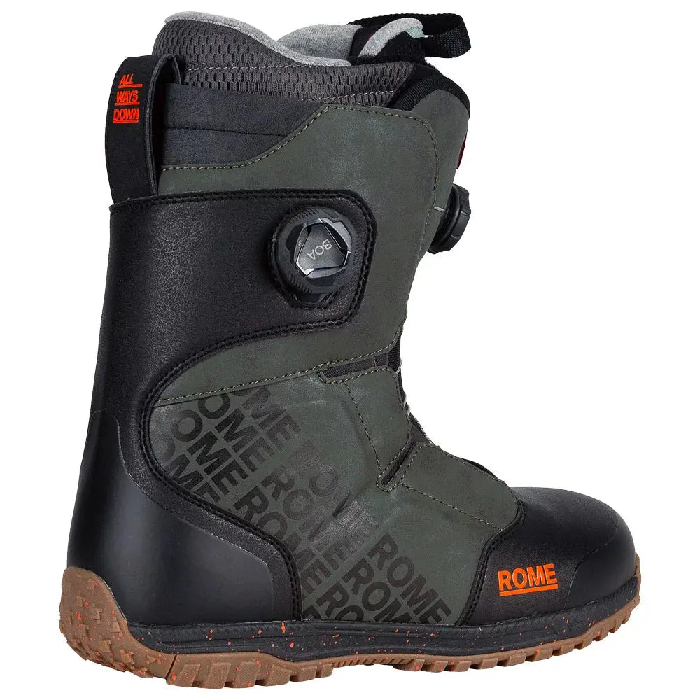 Rome Bodega Boa Snowboard Boots - Black/Olive ROME