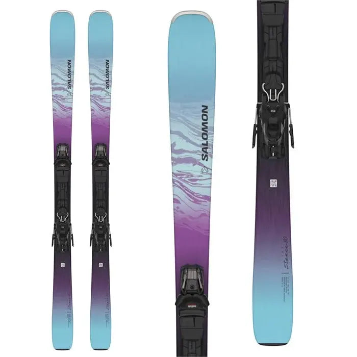 Salomon Stance W 80 Ski Set + M10 GW L80 - Black/Dewberry SALOMON