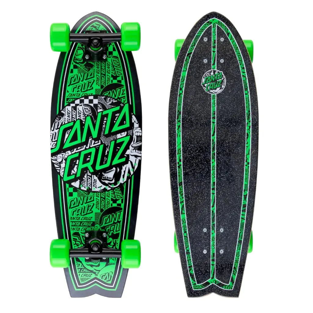 Santa Cruz Shark Flier Collage Dot 27.7in longboard SANTA CRUZ