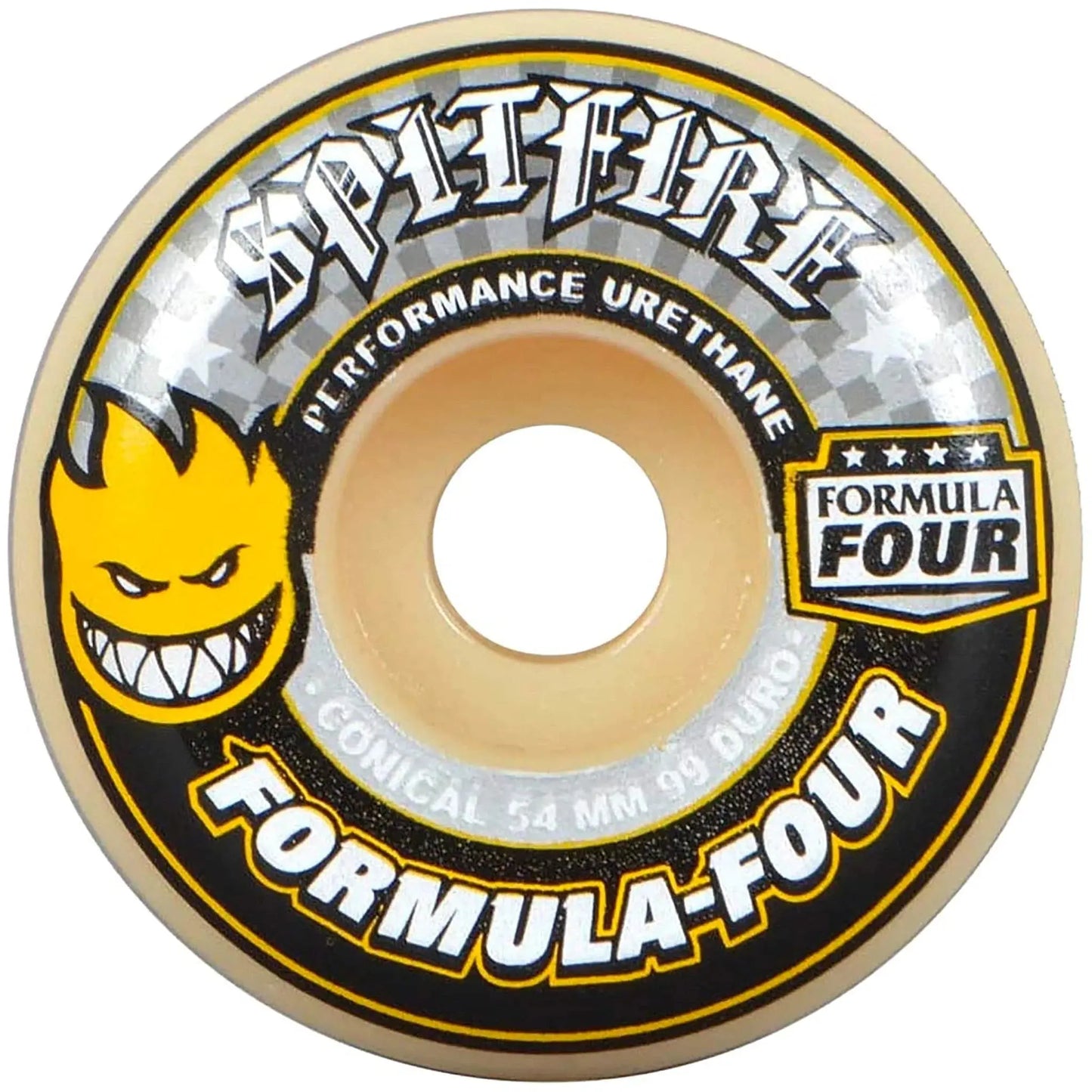 Spitfire 99D Conical 54mm Wheels - Yellow SPITFIRE