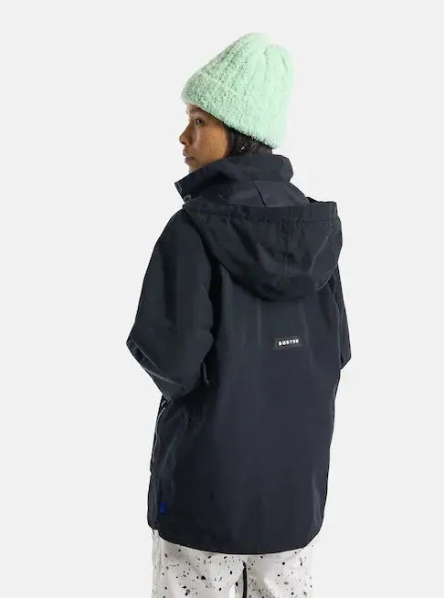 Burton Women's Frostner Anorak Jacket - Black/Stout White BURTON