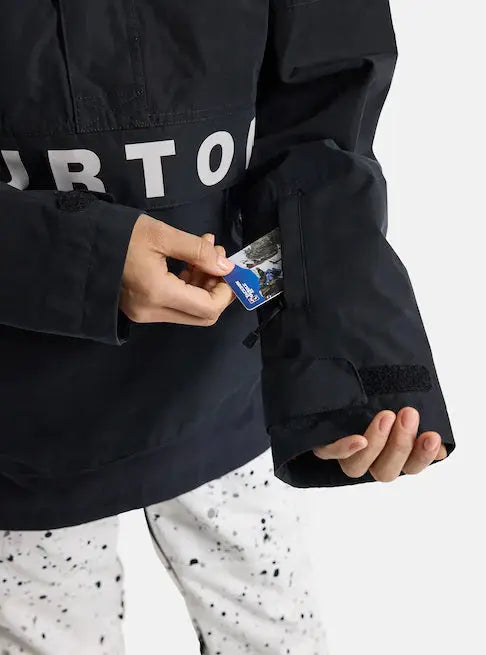 Burton Women's Frostner Anorak Jacket - Black/Stout White BURTON