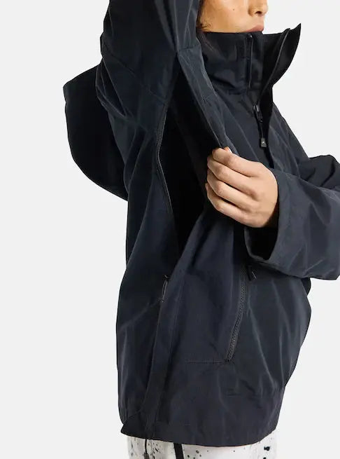 Burton Women's Frostner Anorak Jacket - Black/Stout White BURTON