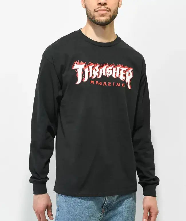 Thrasher long online sleeve black