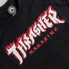 THRASHER POSSESSED LONG SLEEVE SKATE T-SHIRT - BLACK THRASHER