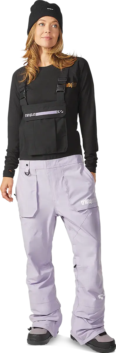 Thirtytwo Women's Basement Bib Snow Pants - Lavender THIRTY TWO