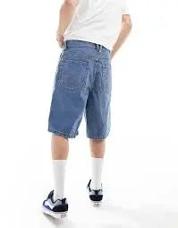 Van Check-5 Baggy Denim Shorts vans