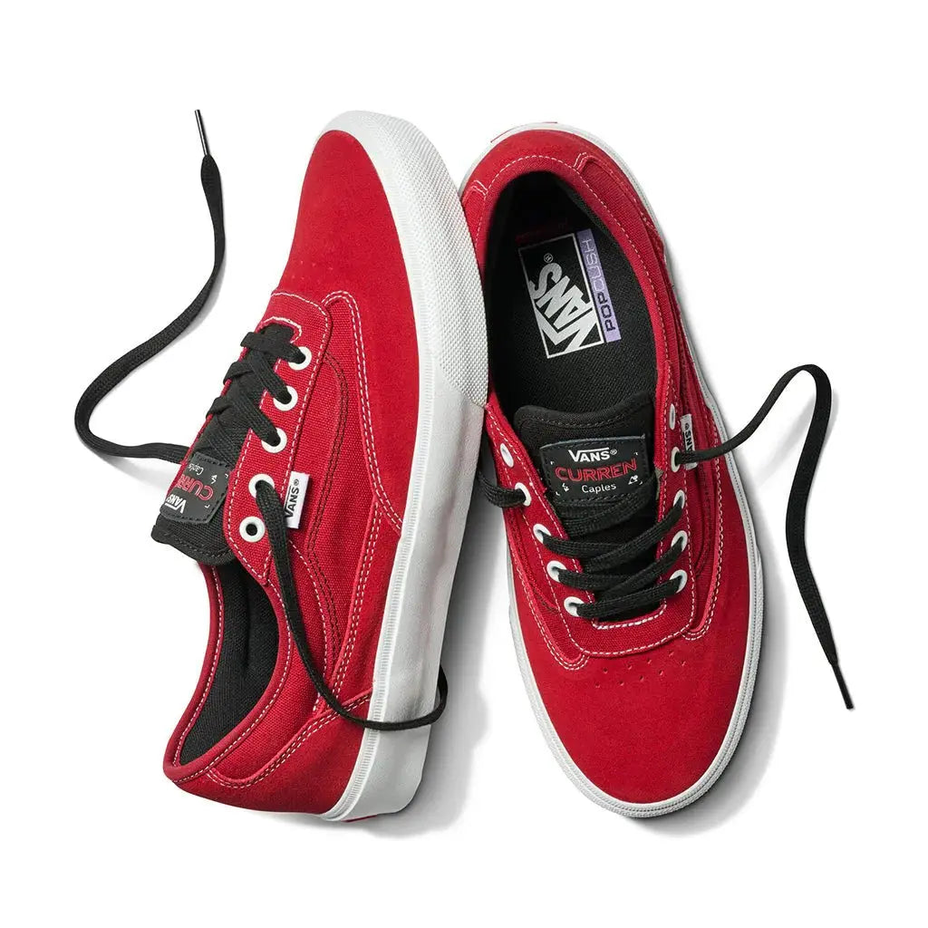 Vans Skate Curren Caples Shoes - Red/White vans