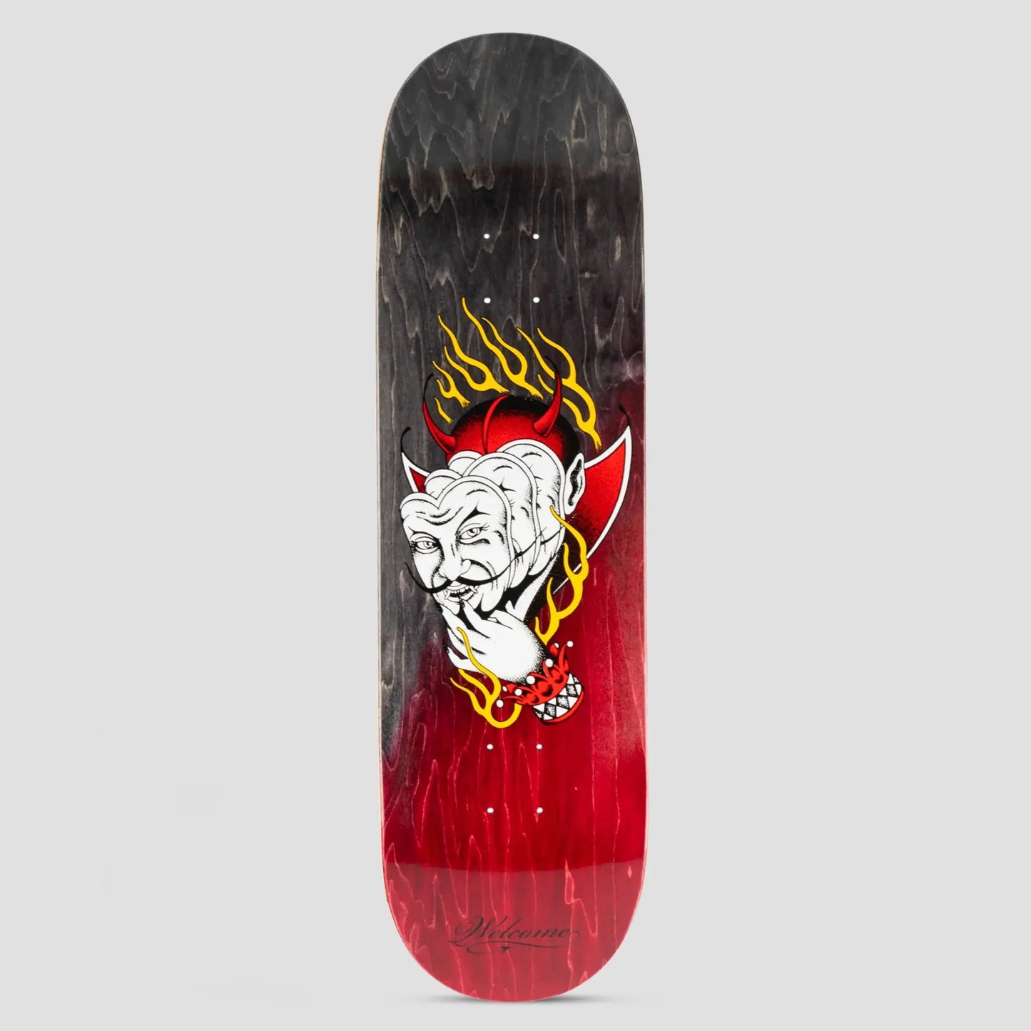 Welcome Diablo on Popsicle 9.0 Deck- Black/Red Stain WELCOME