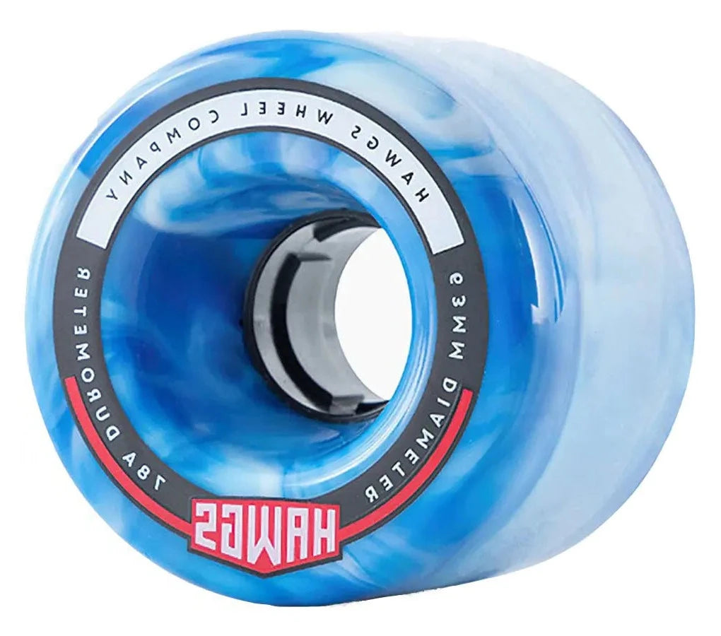 Hawgs Chubby 60mm 78a Wheels - Blue/White Swirl HAWGS