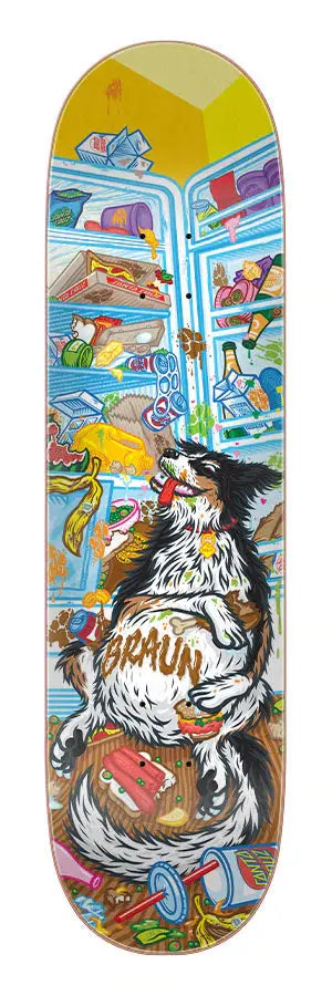 SANTA CRUZ EVERSLICK BRAUN MUNCHIES 8.25 SKATE DECK SANTA CRUZ