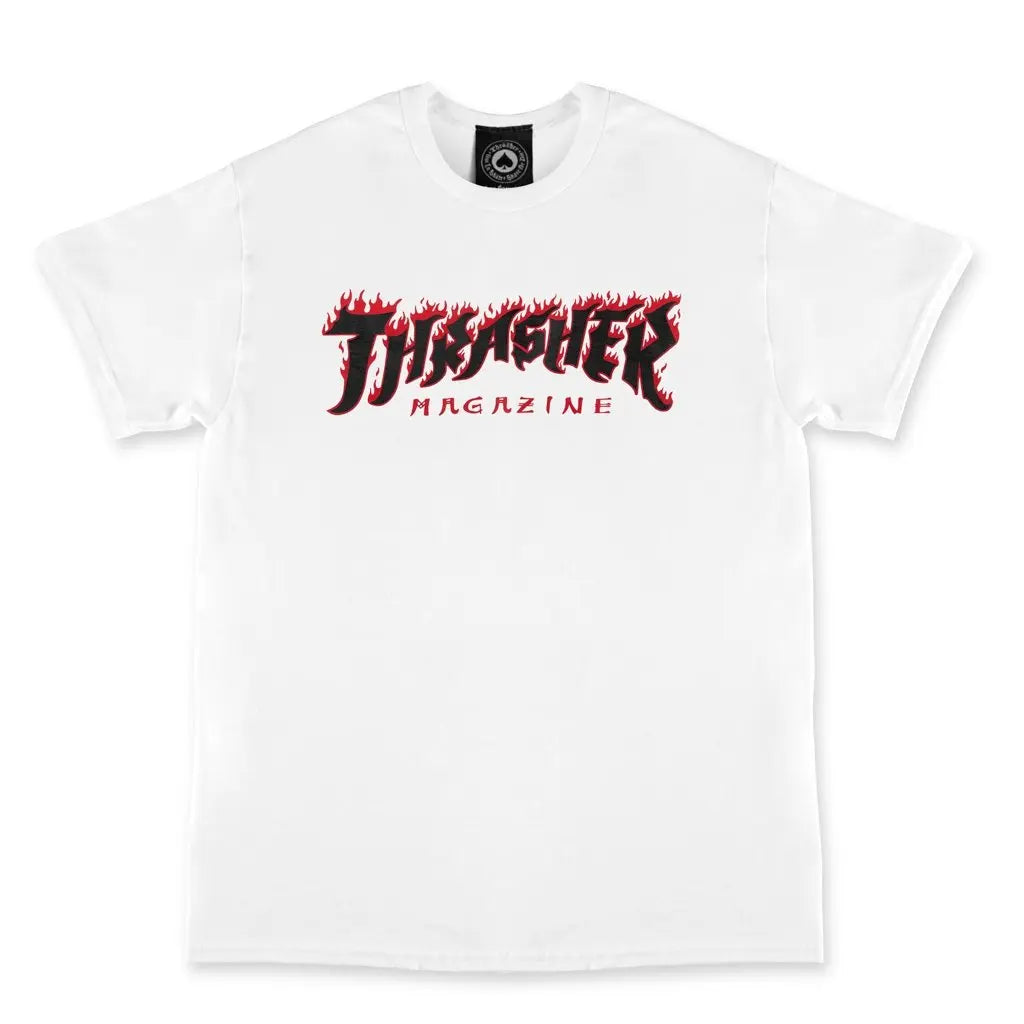 THRASHER POSSESSED LOGO SKATE T-SHIRT - WHITE THRASHER