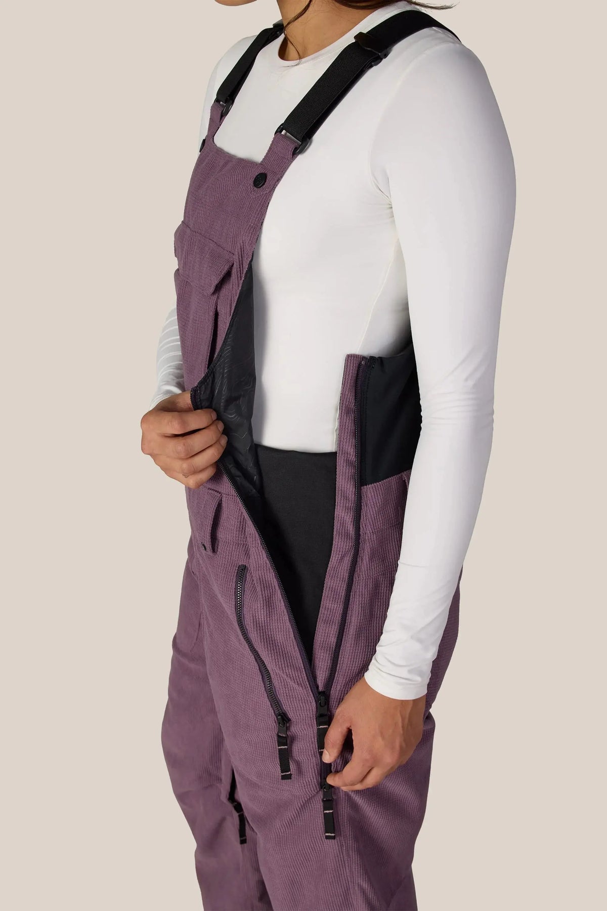 686 Black Magic Bib Snow Pants - Black Plum 686
