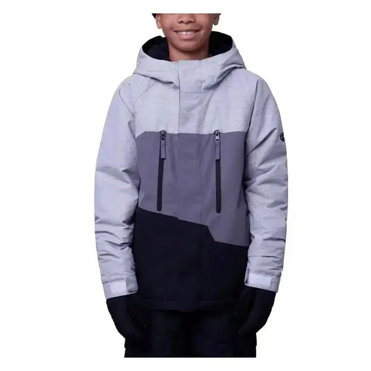 686 Boys Geo Insulated Jacket - White Colorblock 686