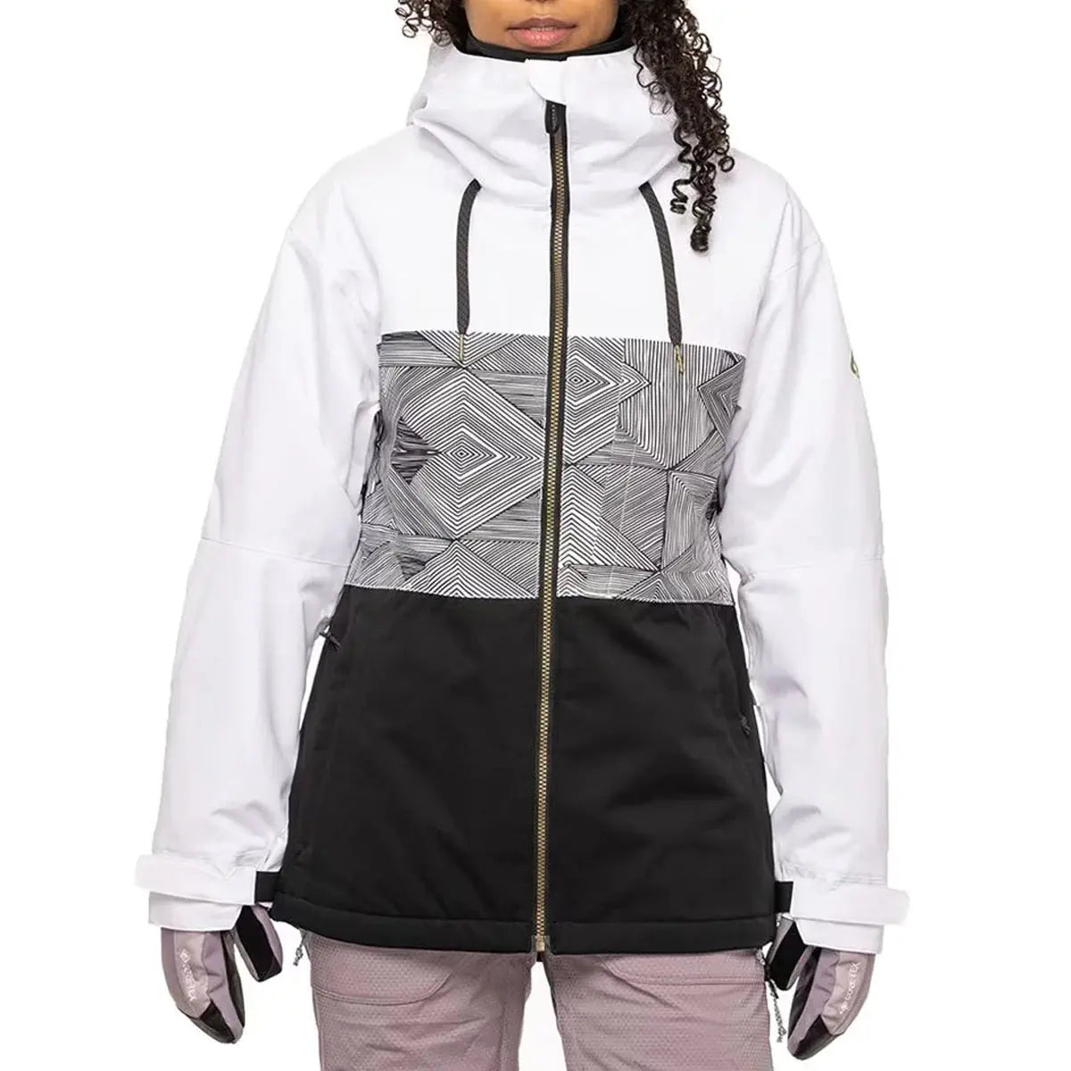 686 Girls Athena Jacket - White Geo 686