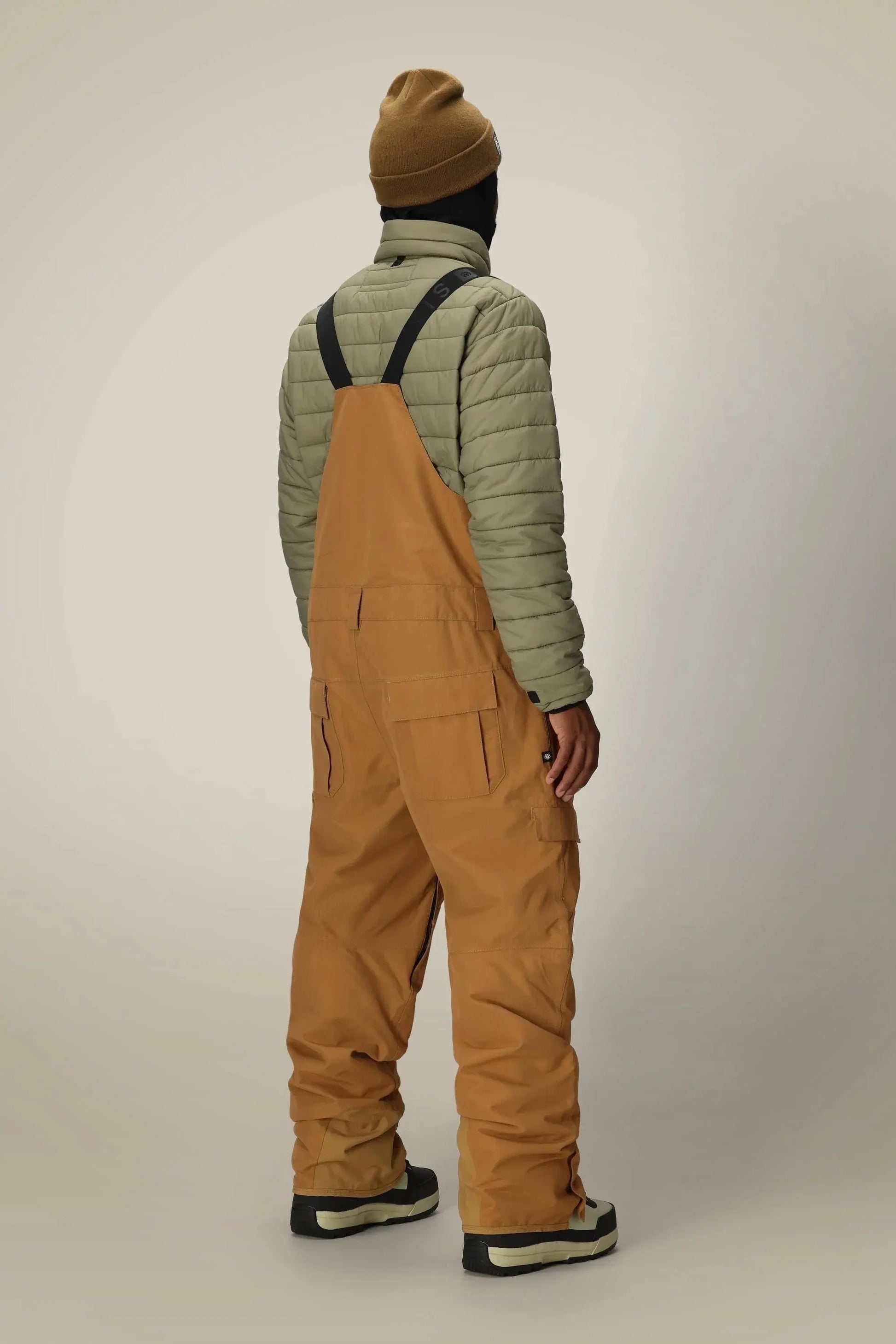 686 Hot Lap Bib Snow Pants - Caramel Ripstop 686