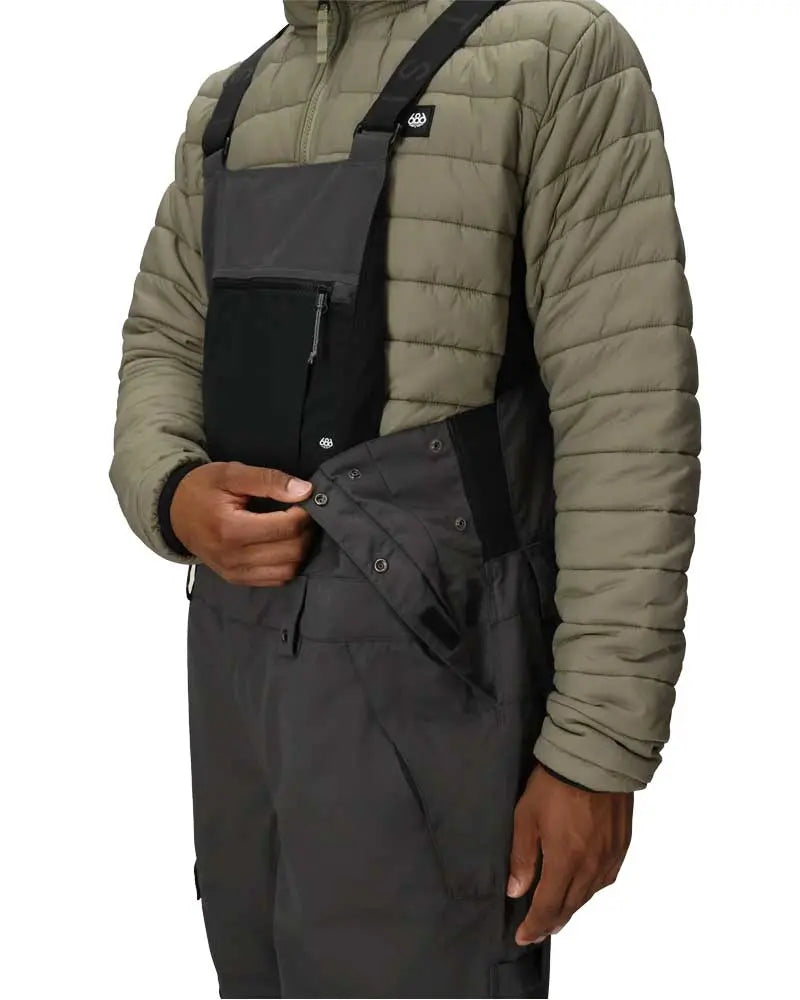 686 Hot Lap Insulated Bib Snow Pants - Charcoal 686