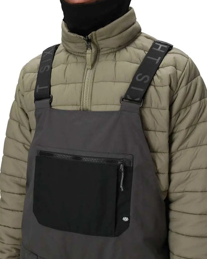 686 Hot Lap Insulated Bib Snow Pants - Charcoal 686