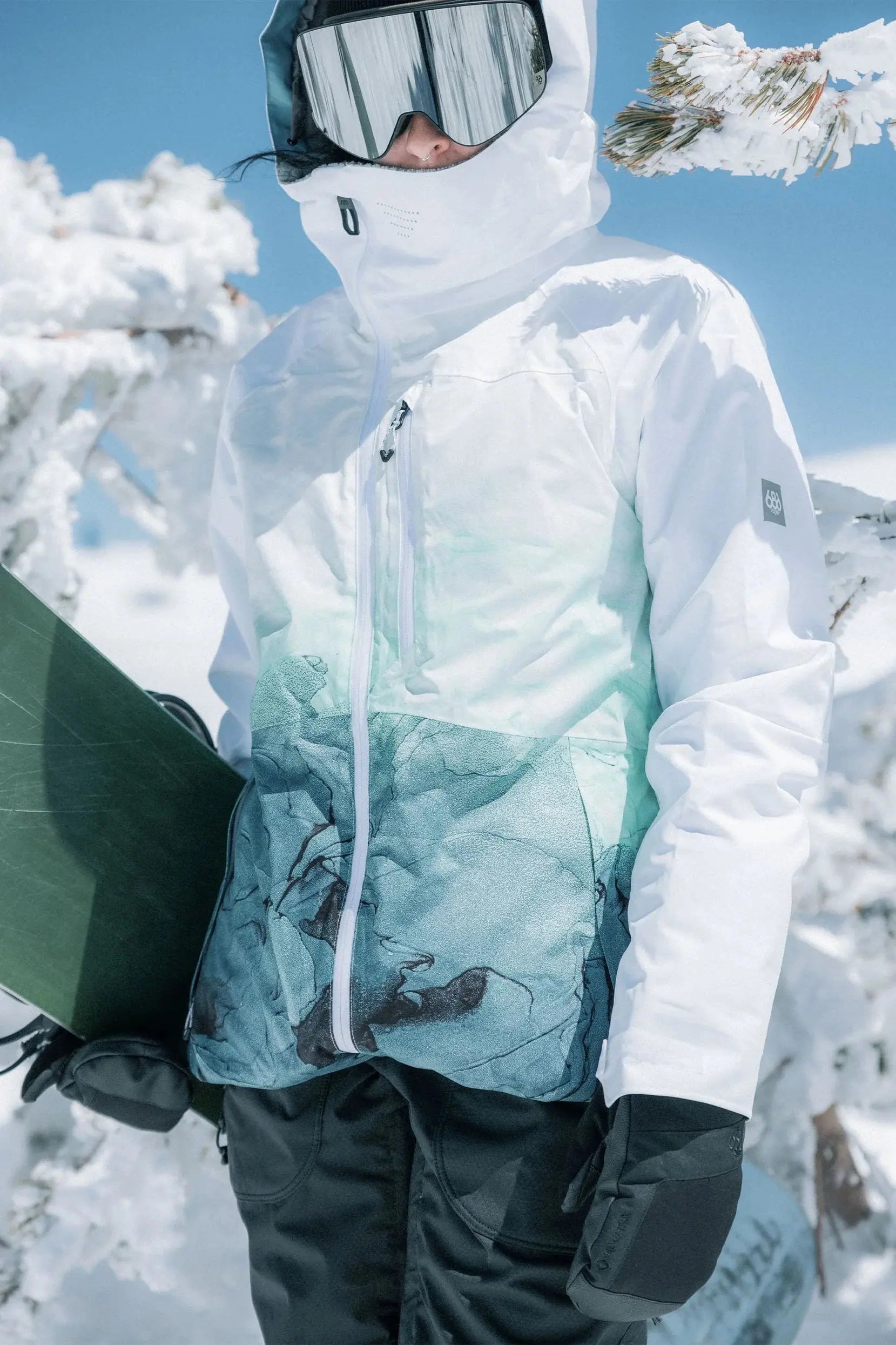 686 Wm's Hydra Insulated Jacket - White Orion Blue 686