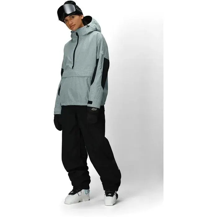 686 Women's Outline Anorak Jacket - Dusty Mrine Grid 686