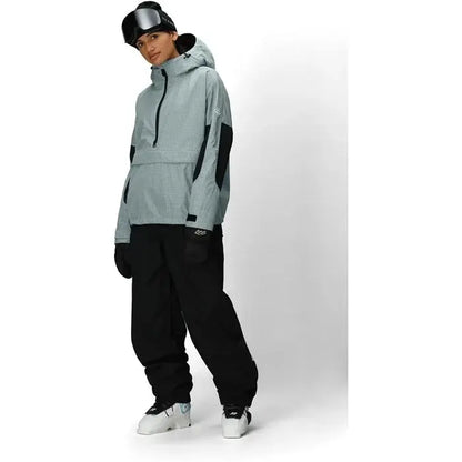 686 Women's Outline Anorak Jacket - Dusty Mrine Grid 686