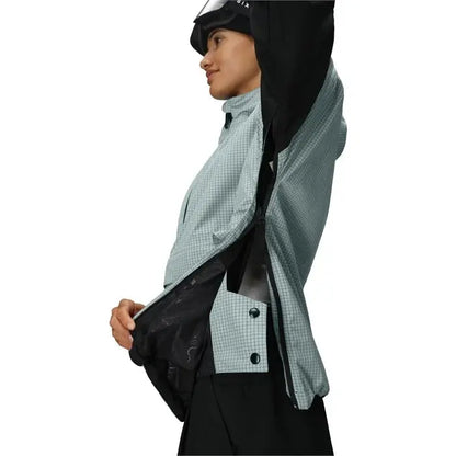 686 Women's Outline Anorak Jacket - Dusty Mrine Grid 686