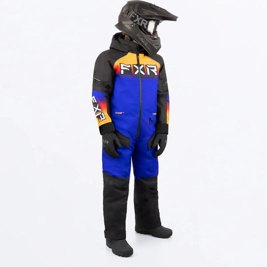 FXR Kids Recruit Monosuit - Black/Anodized FXR