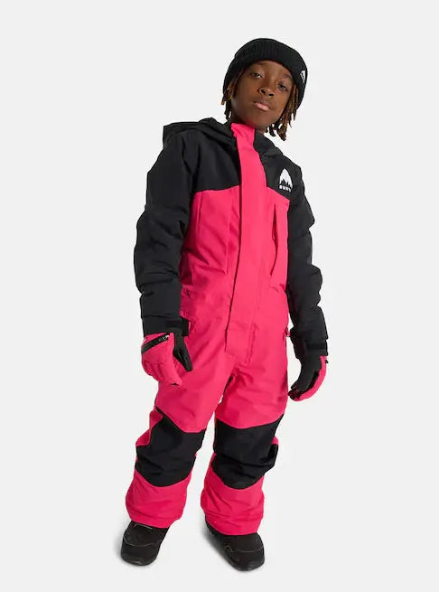 Burton Kids One Piece Snow Suit - Black/Azalea Pink burton