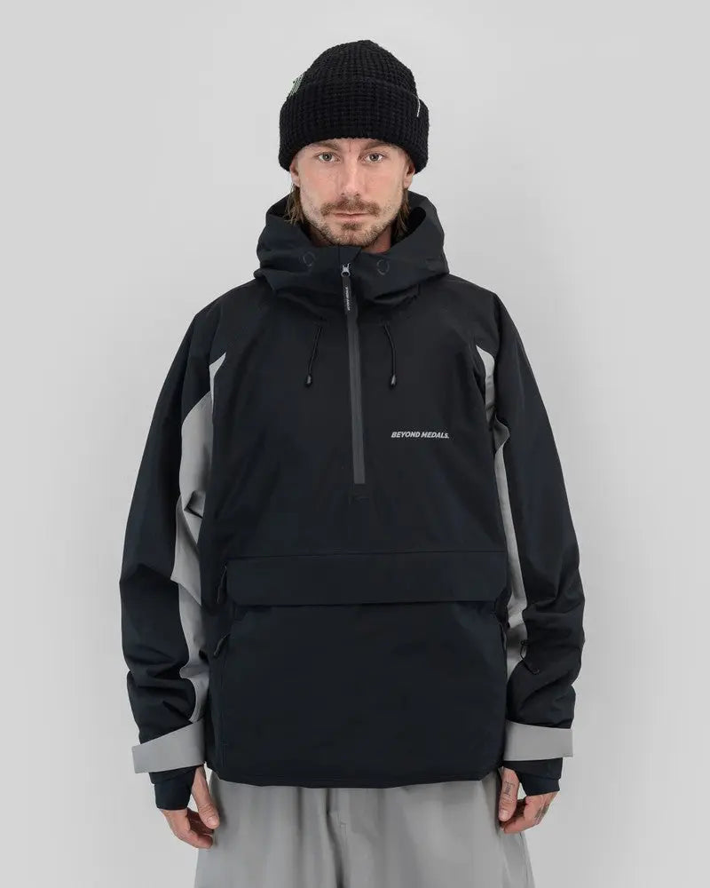 Beyond Medals Retro Anorak 2L Jacket - Black Beyond Medals
