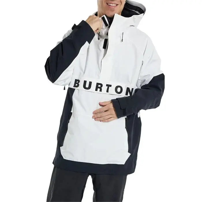 Burton Frostner Anorak Jacket - White/Black BURTON