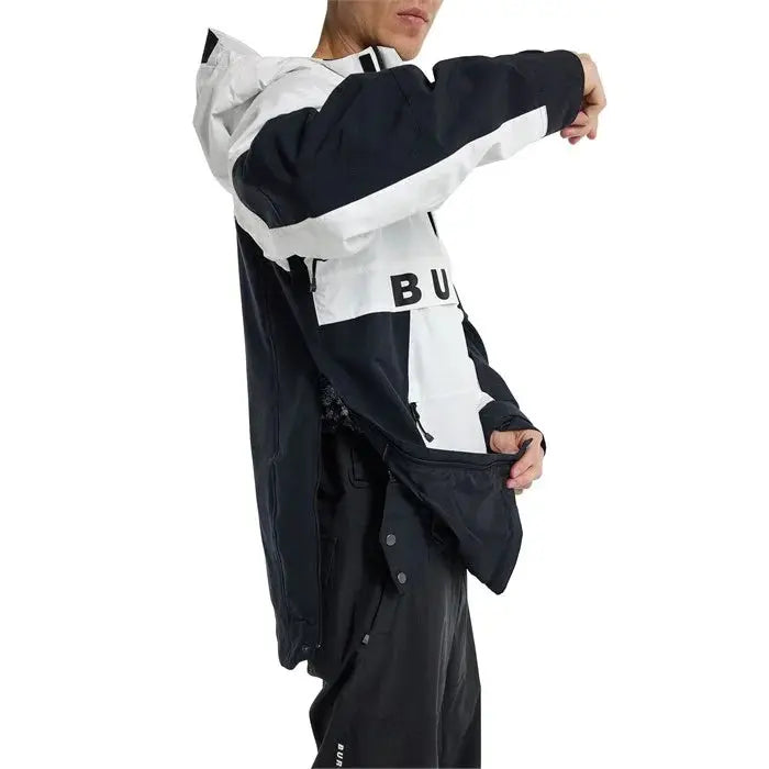 Burton Frostner Anorak Jacket - White/Black BURTON