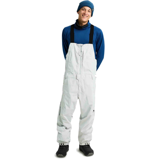 Burton Men's Reverse Relax Bib Snow Pants- Gray Cloud BURTON