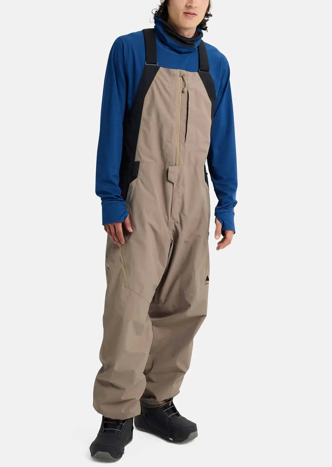 Burton Reverse Relax Bib Snow Pants - Summit Taupe/Black BURTON