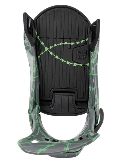 Burton Step On Bindings - Gray/Green 2027 BURTON