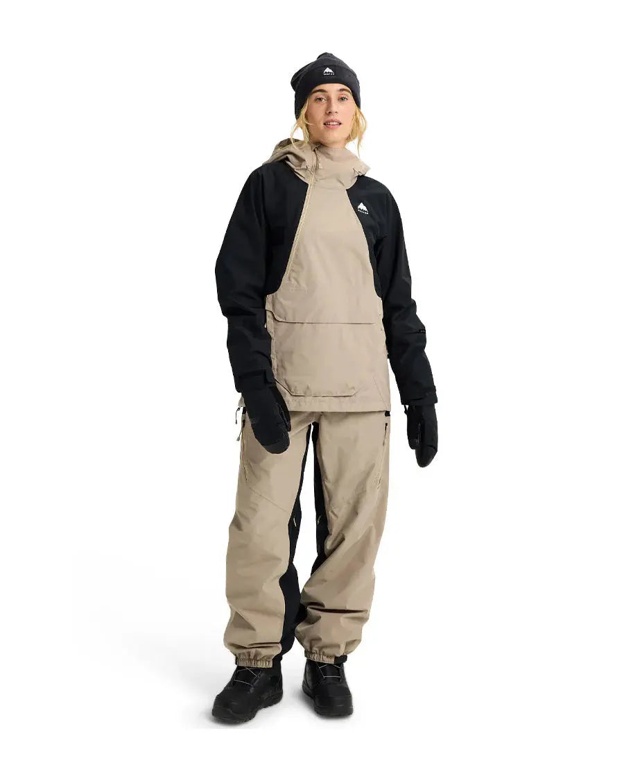 Burton Women's Reverse Relaxed Anorak Jacket - Summit Taupe/Black BURTON